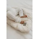Sleepee NewBorn újszülött hálózsák 0-4 hó, bélelt pamut, bézs leveles (Bamboo) minta (2.5 TOG)