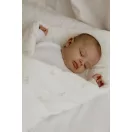 Sleepee újszülött baba pólya, légáteresztő pamut muszlin anyagból, fehér színű, barnás, levél mintával