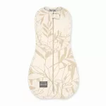 Sleepee First Step újszülött baba pólya, puha pamut anyagból, bézs leveles (Bamboo) mintával (0.5 TOG)