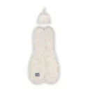 Sleepee First Step újszülött baba pólya, puha pamut anyagból, bézs leveles (Bamboo) mintával (0.5 TOG)
