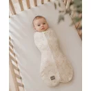Sleepee First Step újszülött baba pólya, puha pamut anyagból, bézs leveles (Bamboo) mintával (0.5 TOG)