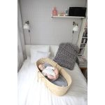 Sleepee puha pamut lepedő szett 2 db mózeskosárhoz babáknak / Squirrel-feather