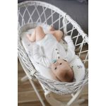 Sleepee puha pamut lepedő szett 2 db mózeskosárhoz babáknak / Squirrel-feather