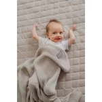 Sleepee Bamboo Touch vastag kötött bambusz babatakaró szürke (Grey) színben, extra puha és meleg hőszabályozó takaró újszülötteknek