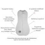 Sleepee Second Step baba pólya, puha pamut anyagból, világosszürke (Light Grey) színben (0.5 TOG)