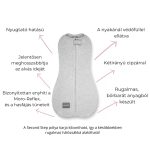 Sleepee Second Step pamut baba pólya újszülötteknek / Light grey
