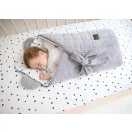Sleepee Royal Baby újszülött pamut pólya, bársonyos anyagú, szürke (Grey) színben