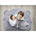 Sleepee Royal Baby újszülött pamut pólya, bársonyos anyagú, szürke (Grey) színben