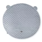 Sleepee Royal Baby kerek baba játszószőnyeg grey (szürke) színben, puha steppelt velúr játszószőnyeg babáknak