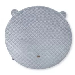 Sleepee Royal Baby kerek baba játszószőnyeg grey (szürke) színben, puha steppelt velúr játszószőnyeg babáknak