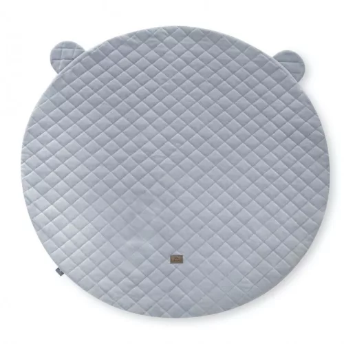 Sleepee Royal Baby kerek baba játszószőnyeg grey (szürke) színben, puha steppelt velúr játszószőnyeg babáknak