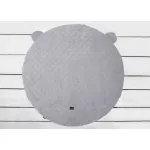 Sleepee Royal Baby kerek baba játszószőnyeg grey (szürke) színben, puha steppelt velúr játszószőnyeg babáknak