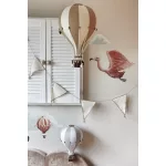 Sleepee M méretű hőlégballon babaszoba dekoráció beige (bézs) színben, kézzel készült függő gyerekszoba dísz és babaváró ajándék