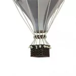 Sleepee M méretű hőlégballon babaszoba dekoráció dark grey (sötétszürke) színben, kézzel készült függő gyerekszoba dísz és elegáns babaváró ajándék